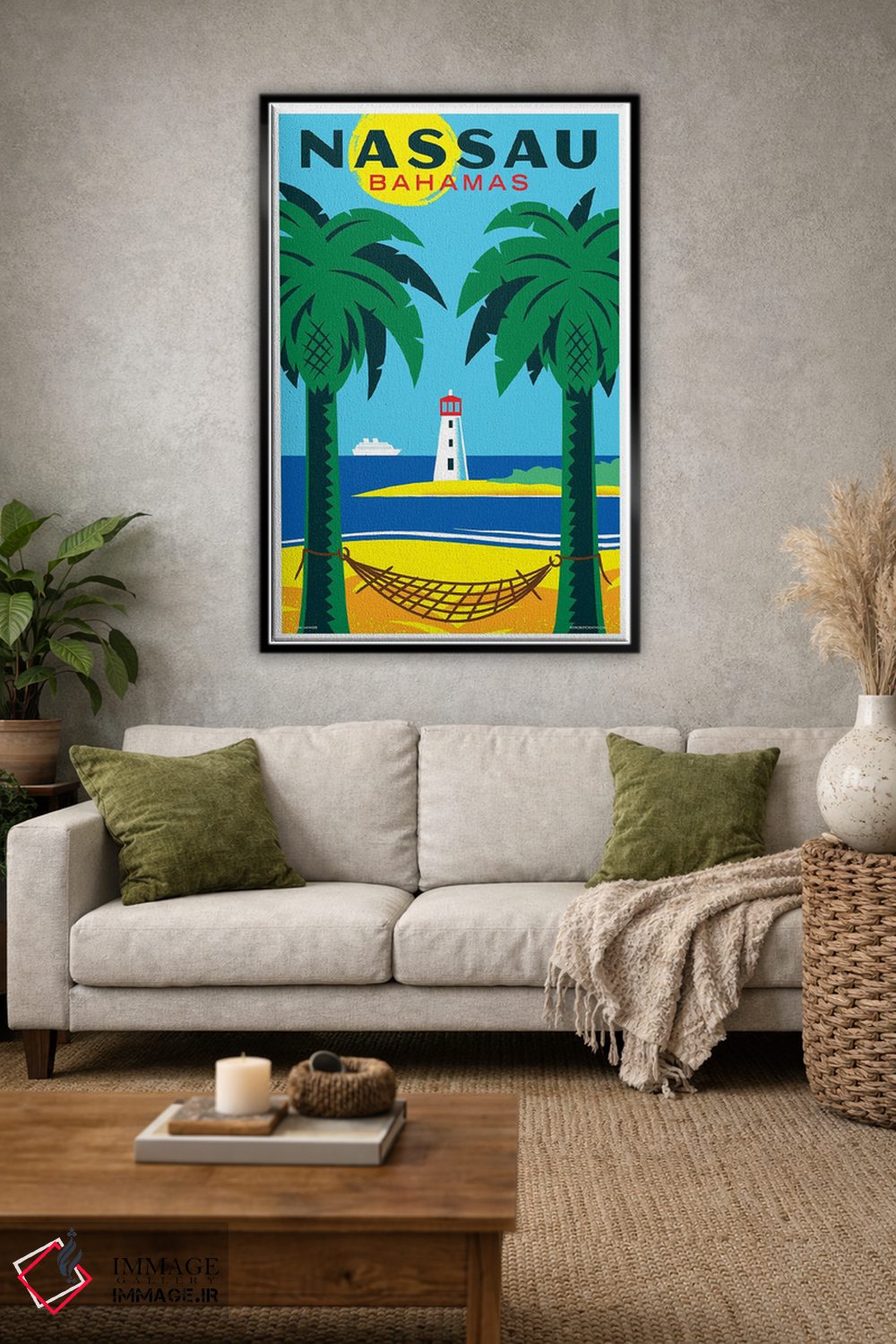 تابلو دکوراتیو پوستر سفر ناسائو اثر جیم زانیسر - D1B