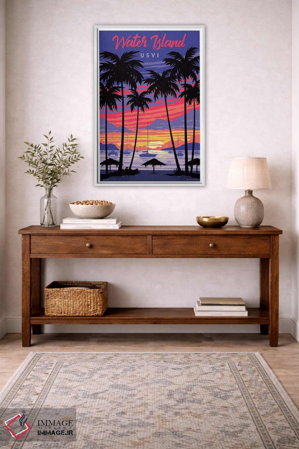 تابلو دکوراتیو پوستر سفر جزیره آب اثر جیم زانیسر - D2W