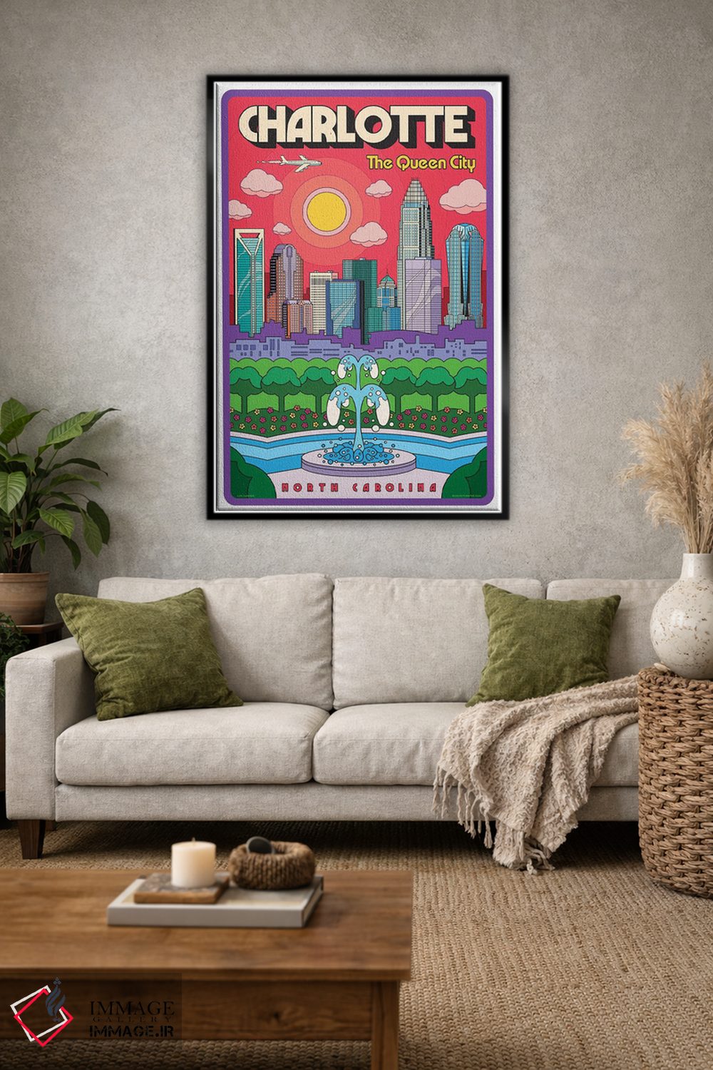 تابلو دکوراتیو پوستر سفر پاپ آرت شارلوت اثر جیم زانیسر - D1B