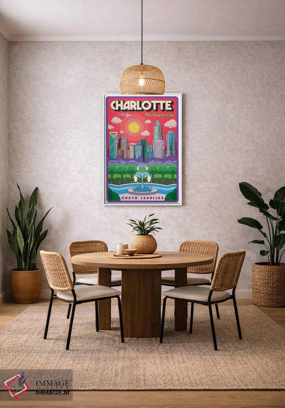 تابلو دکوراتیو پوستر سفر پاپ آرت شارلوت اثر جیم زانیسر - D3W