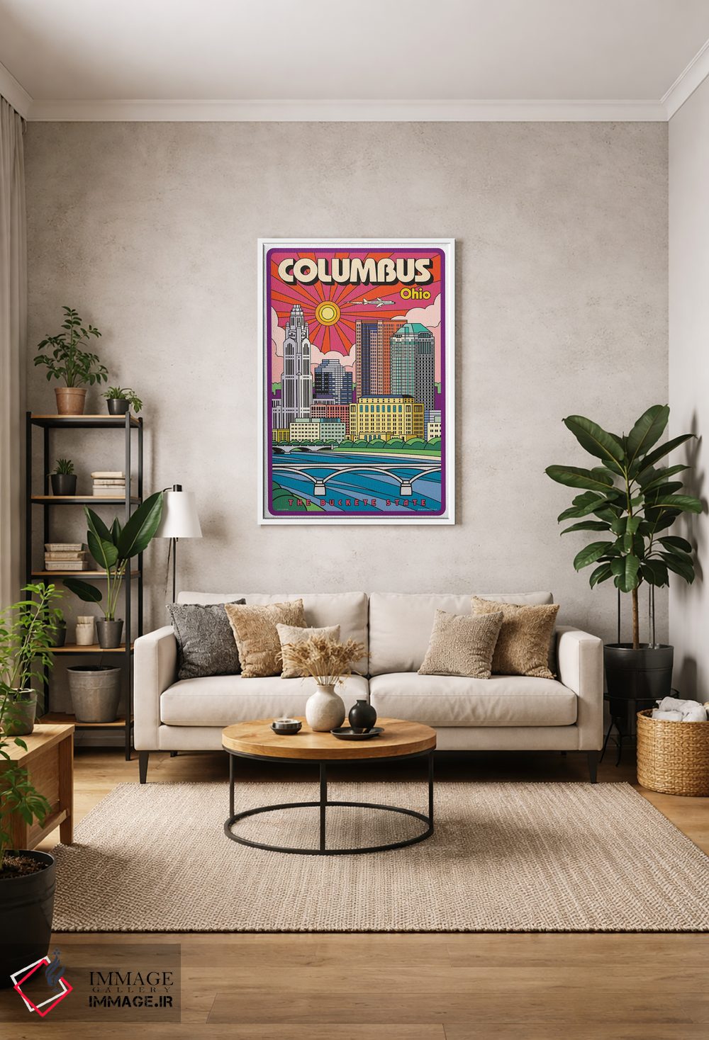 تابلو دکوراتیو پوستر سفر پاپ آرت کلمبوس اثر جیم زانیسر - D1W