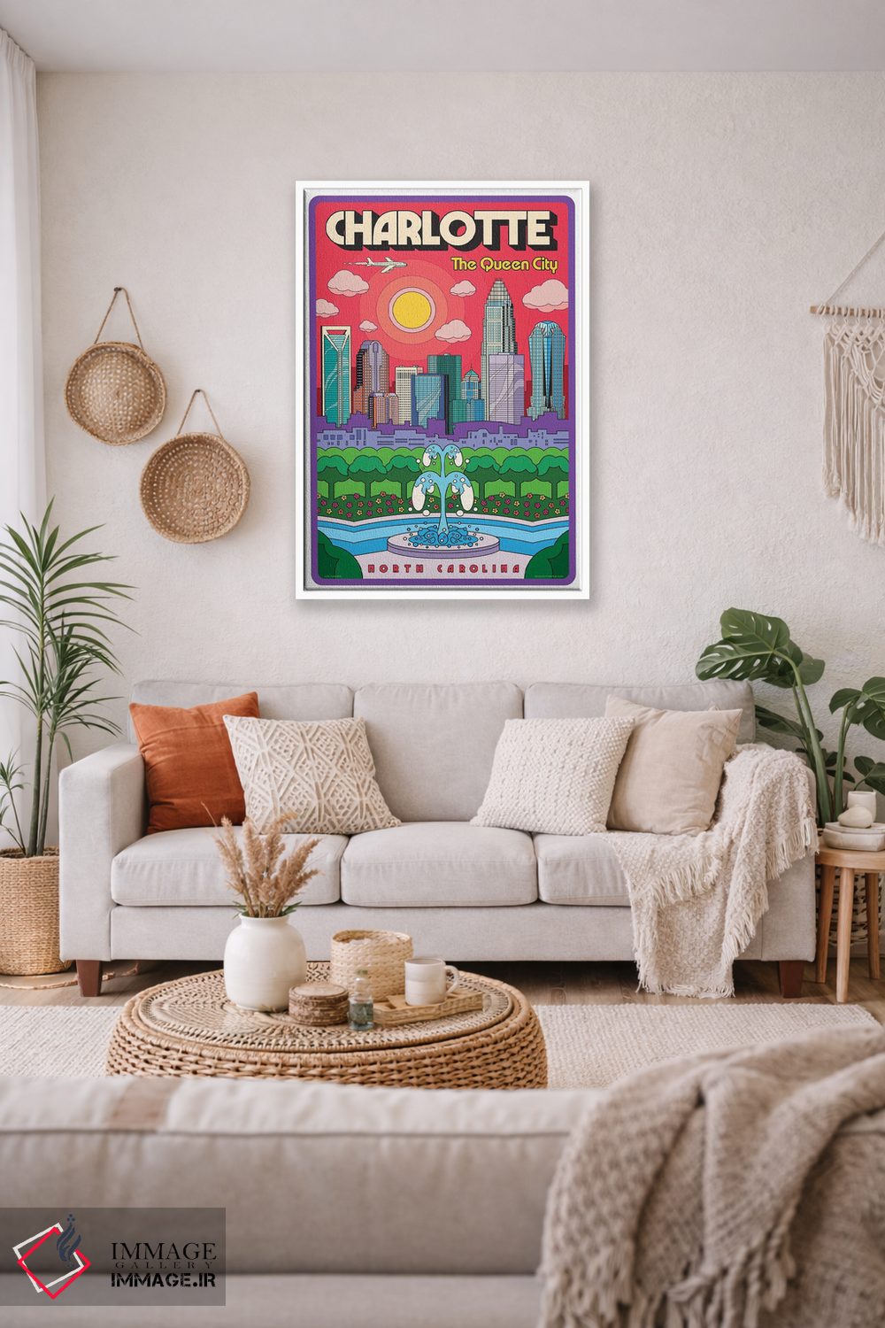 تابلو دکوراتیو پوستر سفر پاپ آرت شارلوت اثر جیم زانیسر - D2W