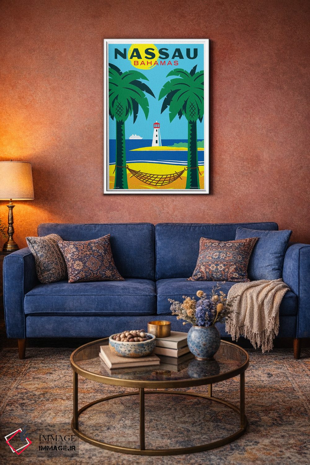 تابلو دکوراتیو پوستر سفر ناسائو اثر جیم زانیسر - D3W