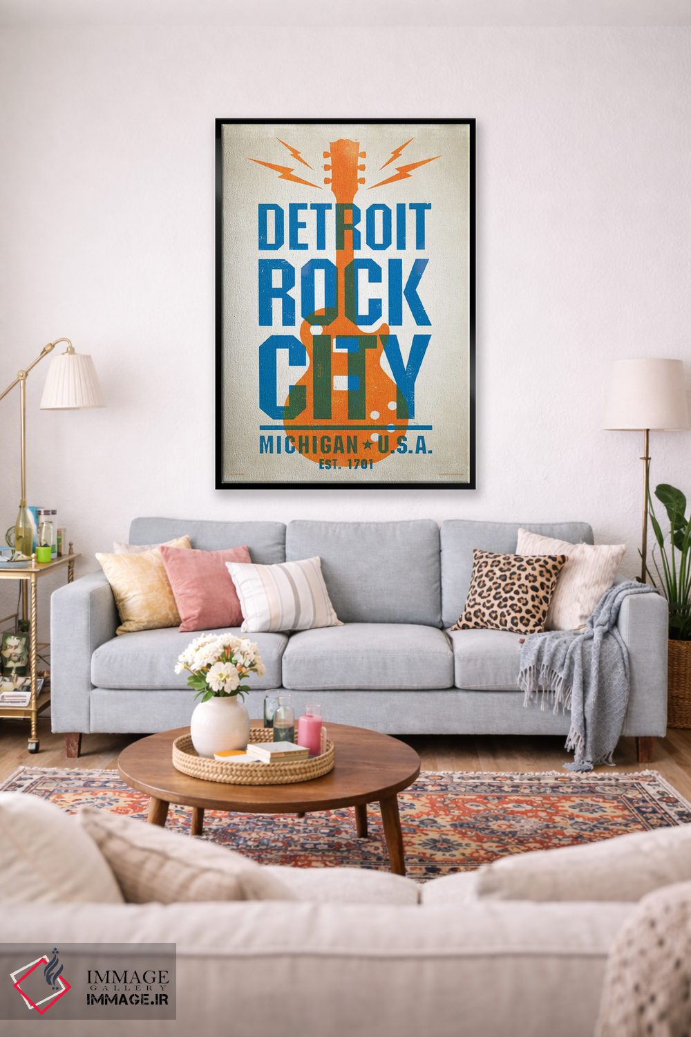 تابلو مدرن پوستر چاپ حروف دیترویت اثر جیم زانیسر - D1B