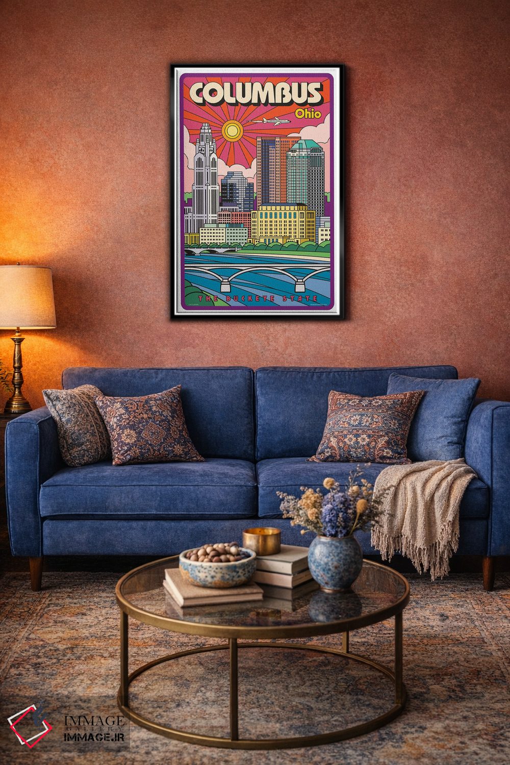 تابلو دکوراتیو پوستر سفر پاپ آرت کلمبوس اثر جیم زانیسر - D4B