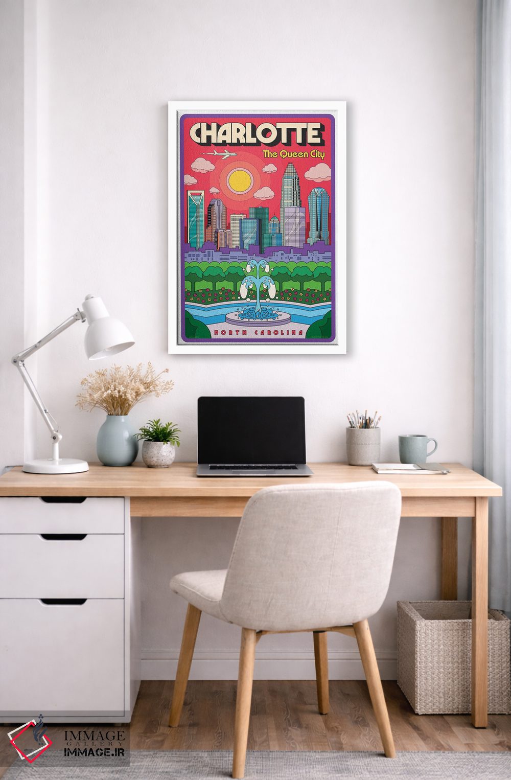 تابلو دکوراتیو پوستر سفر پاپ آرت شارلوت اثر جیم زانیسر - D5W