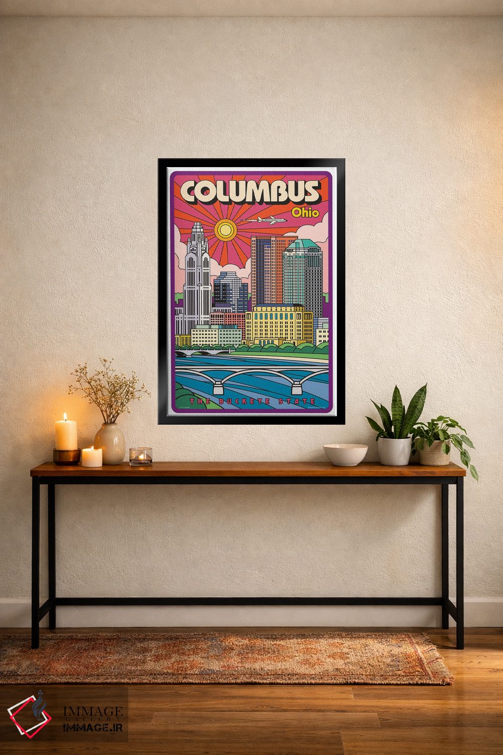 تابلو دکوراتیو پوستر سفر پاپ آرت کلمبوس اثر جیم زانیسر - D5B