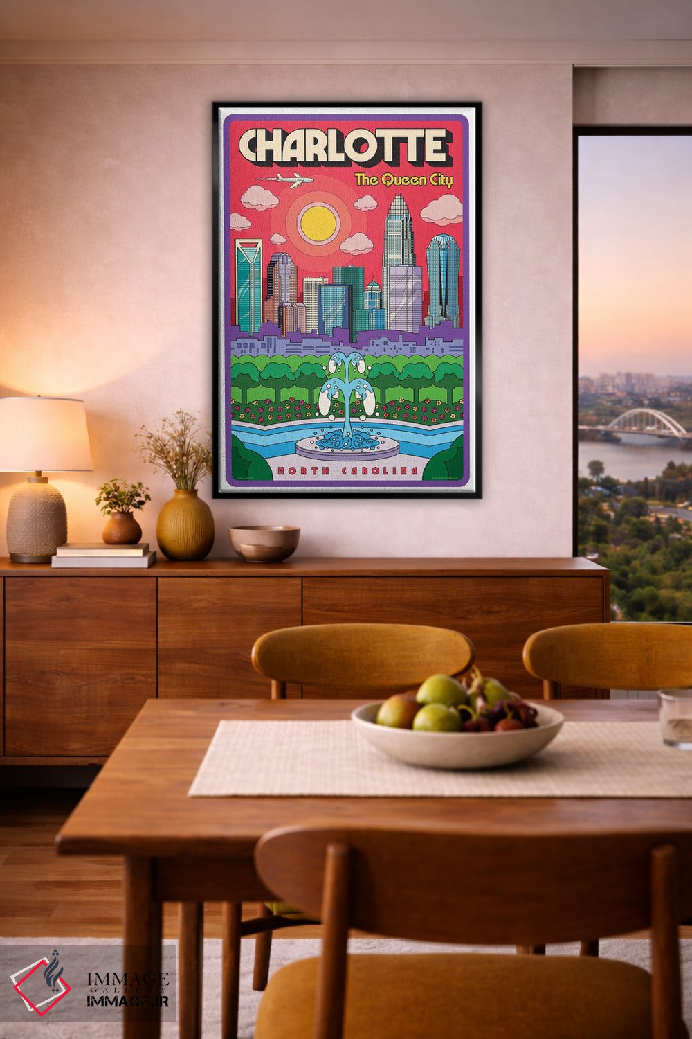 تابلو دکوراتیو پوستر سفر پاپ آرت شارلوت اثر جیم زانیسر - D6B