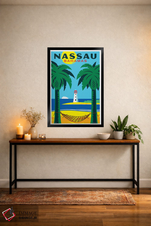 تابلو دکوراتیو پوستر سفر ناسائو اثر جیم زانیسر - D5B