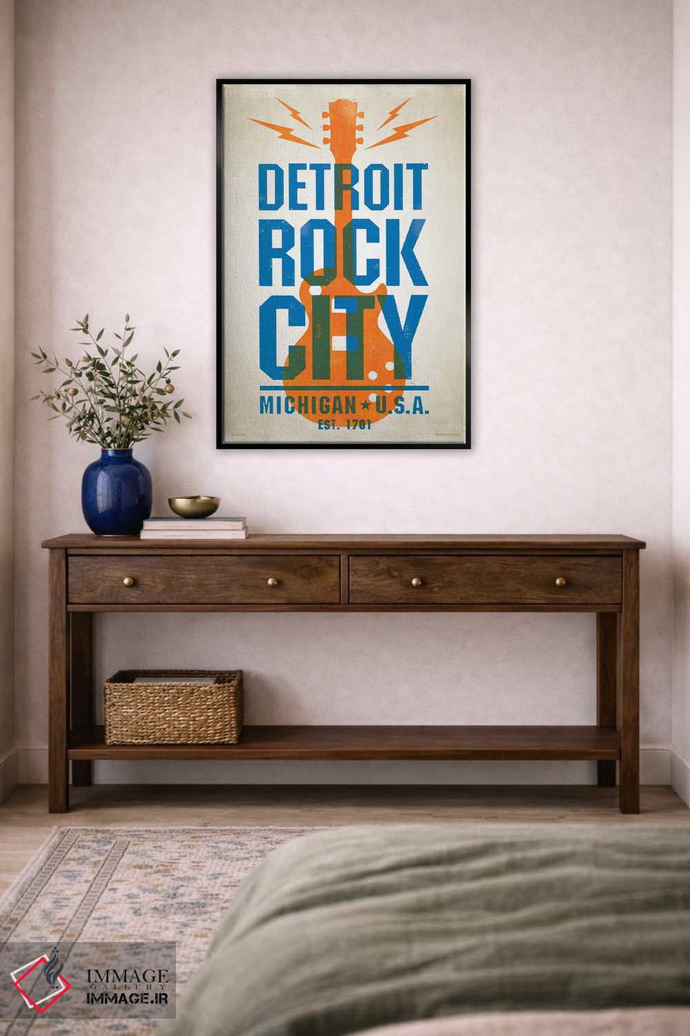 تابلو مدرن پوستر چاپ حروف دیترویت اثر جیم زانیسر - D6B