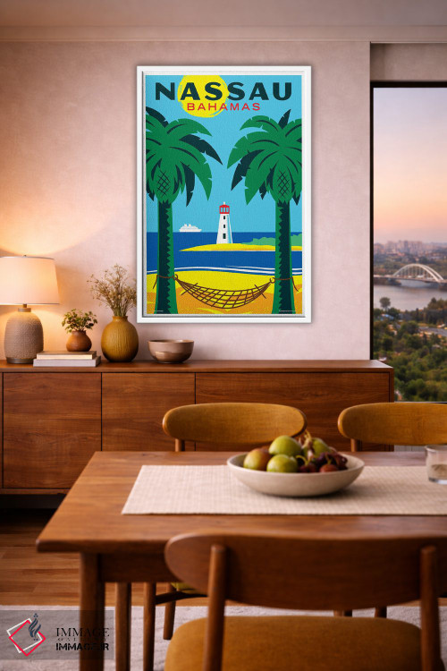 تابلو دکوراتیو پوستر سفر ناسائو اثر جیم زانیسر - D6W