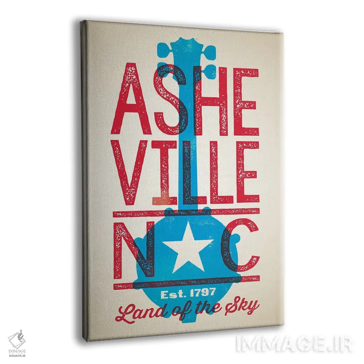 تابلو دکوراتیو پوستر چاپ حروف اشویل اثر جیم زانیسر - نمای پرسپکتیو محصول