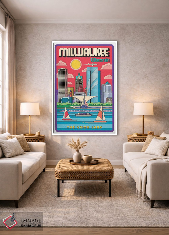 تابلو مدرن پوستر سفر پاپ آرت میلواکی اثر جیم زانیسر - D1W