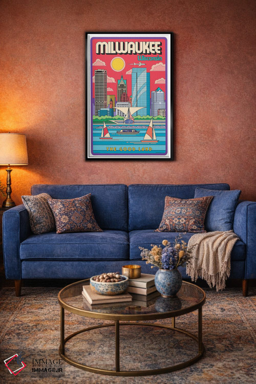 تابلو مدرن پوستر سفر پاپ آرت میلواکی اثر جیم زانیسر - D4B