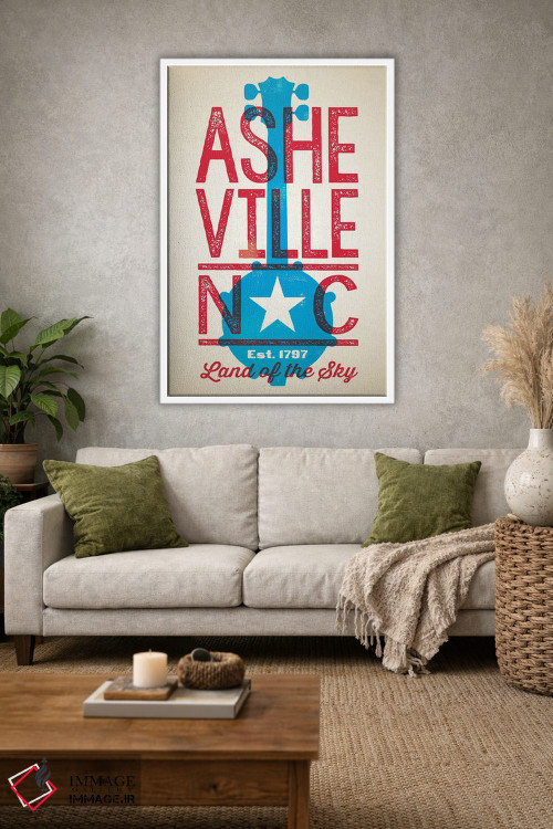 تابلو دکوراتیو پوستر چاپ حروف اشویل اثر جیم زانیسر - D1W