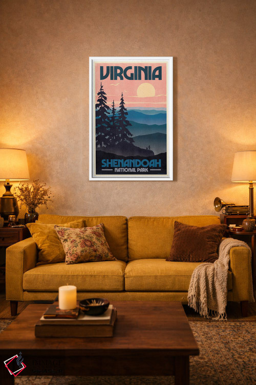 تابلو مدرن پوستر رترو ویرجینیا اثر جیم زانیسر - D2W