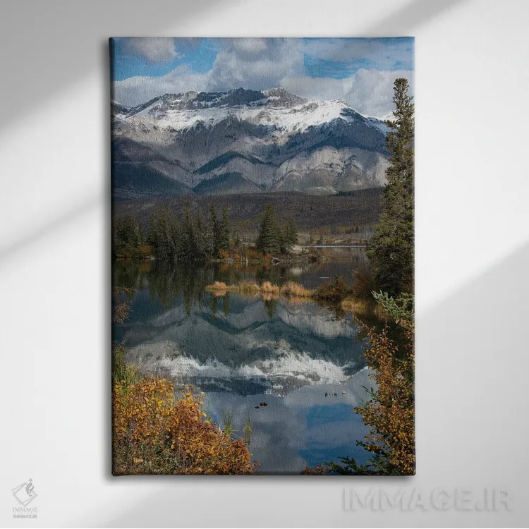 تابلو دکوراتیو Alberta. Autumn reflections at Talbot Lake, Jasper Nationa… اثر جودیت زیمرمن - نمای روبهرو روی دیوار