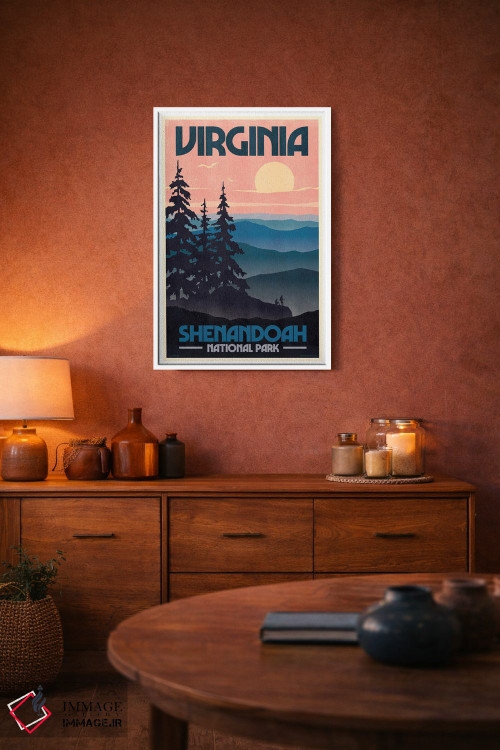 تابلو مدرن پوستر رترو ویرجینیا اثر جیم زانیسر - D4W