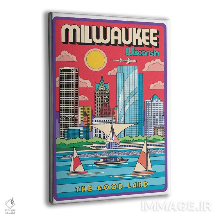 تابلو دکوراتیو پوستر سفر میلواکی اثر جیم زانیسر - نمای پرسپکتیو محصول