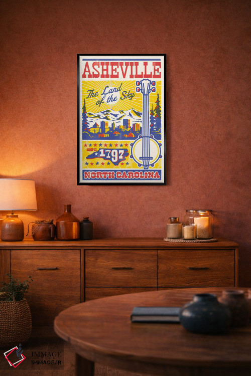 تابلو دکوراتیو پوستر چاپ حروف سفر اشویل اثر جیم زانیسر - D6B