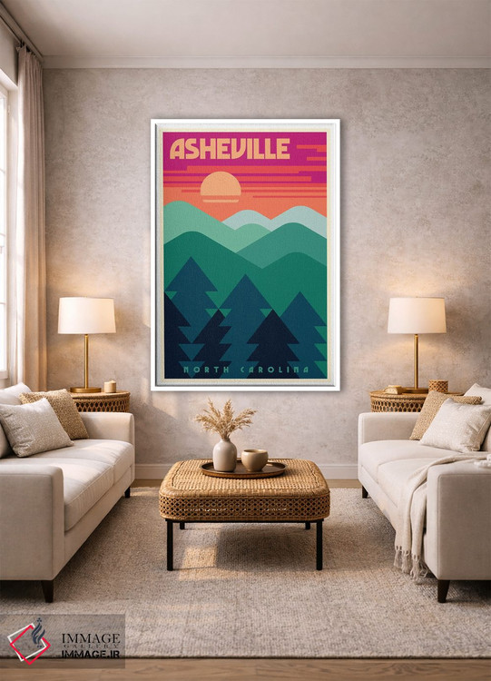 تابلو دکوراتیو پوستر مینیمال سفر اشویل اثر جیم زانیسر - D1W