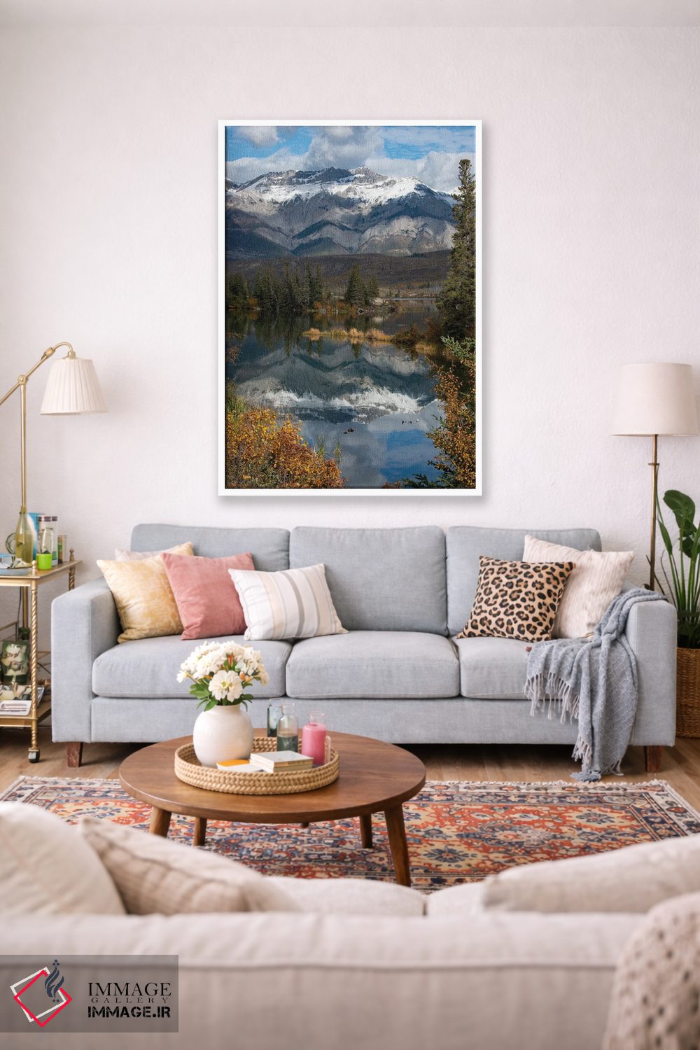 تابلو دکوراتیو Alberta. Autumn reflections at Talbot Lake, Jasper Nationa… اثر جودیت زیمرمن - D1W