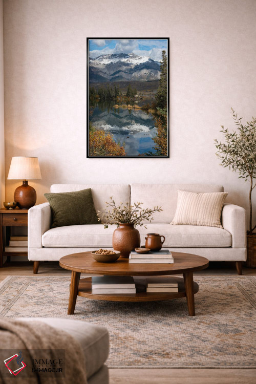 تابلو دکوراتیو Alberta. Autumn reflections at Talbot Lake, Jasper Nationa… اثر جودیت زیمرمن - D3B
