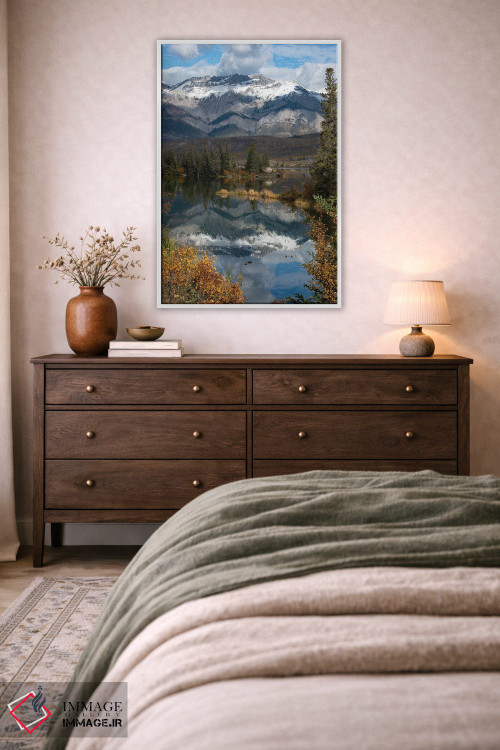 تابلو دکوراتیو Alberta. Autumn reflections at Talbot Lake, Jasper Nationa… اثر جودیت زیمرمن - D2W