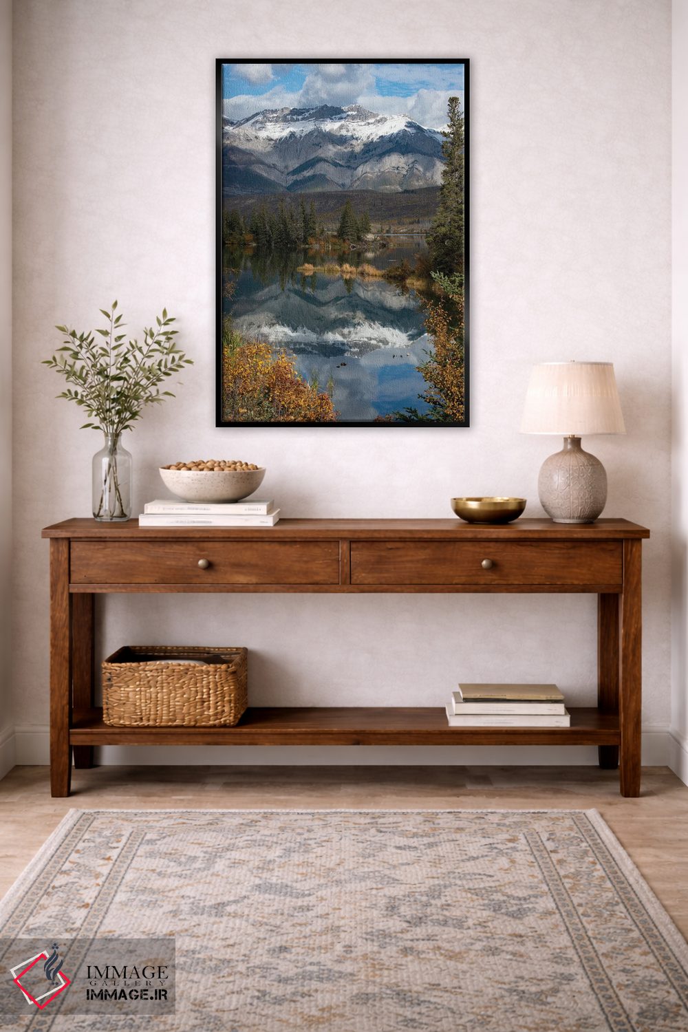 تابلو دکوراتیو Alberta. Autumn reflections at Talbot Lake, Jasper Nationa… اثر جودیت زیمرمن - D4B