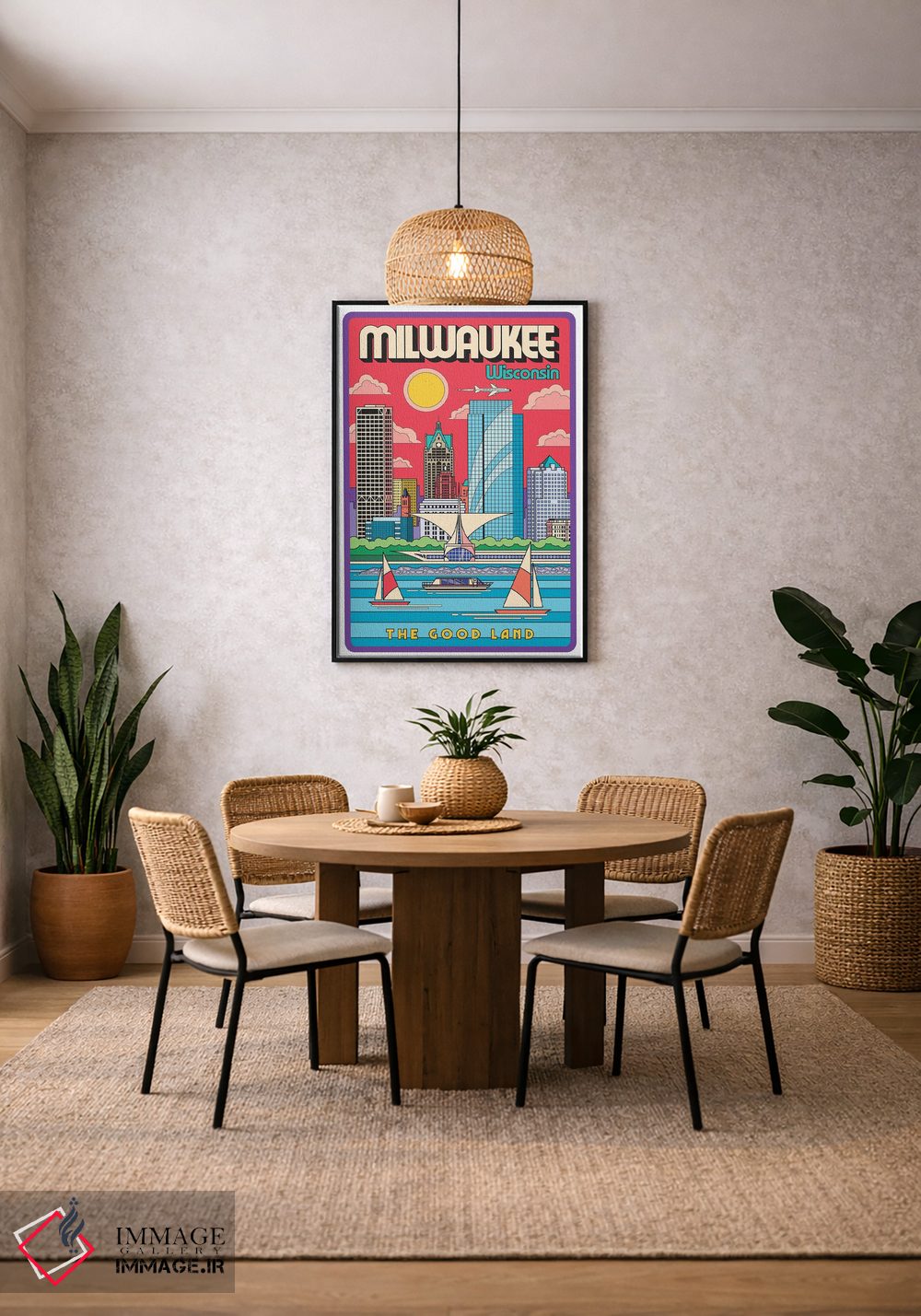 تابلو دکوراتیو پوستر سفر میلواکی اثر جیم زانیسر - D4B