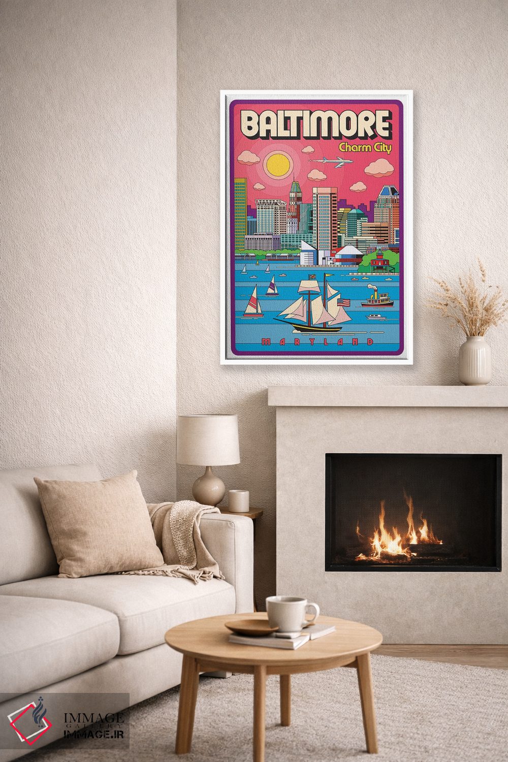 تابلو دکوراتیو پوستر سفر پاپ آرت بالتیمور اثر جیم زانیسر - D6W