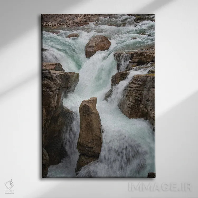 تابلو دکوراتیو Alberta. Sunwapta Falls detail, Jasper National Park.,کانا… اثر جودیت زیمرمن - نمای روبهرو روی دیوار