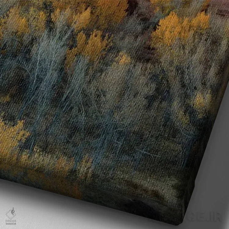 تابلو دکوراتیو Utah. Last light on sandstone monolith with autumn cottonw… اثر جودیت زیمرمن - نمای نزدیک بافت بوم