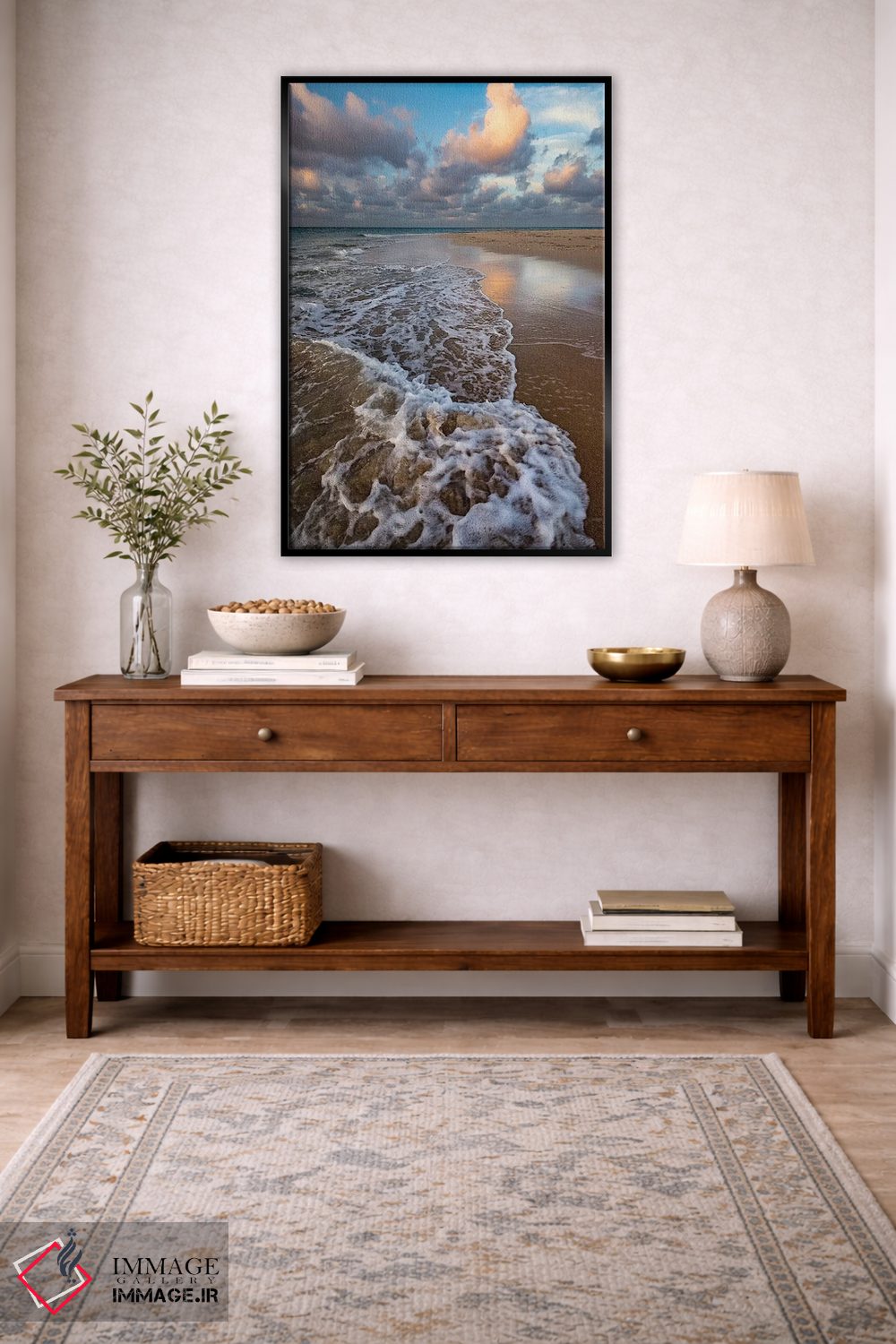 تابلو دکوراتیو Kingdom of Tonga, Pacific Islands,ساحل شنی دورافتاده در جز… اثر جودیت زیمرمن - D4B