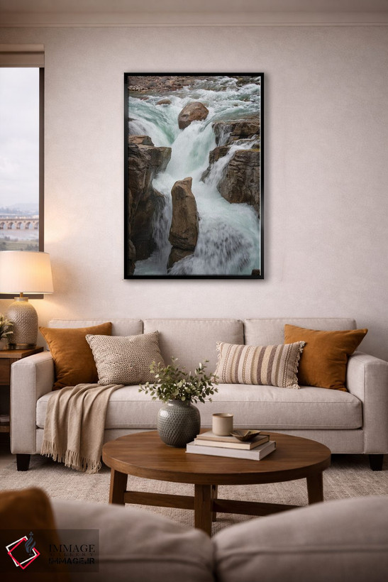 تابلو دکوراتیو Alberta. Sunwapta Falls detail, Jasper National Park.,کانا… اثر جودیت زیمرمن - D4B