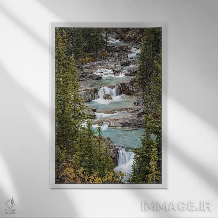 تابلو دکوراتیو Alberta. Nigel Creek, Banff National Park.,کانادا، آلبرتا.… اثر جودیت زیمرمن - نمای قابدار سفید