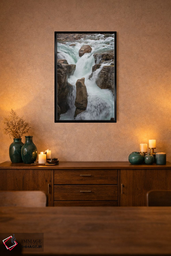 تابلو دکوراتیو Alberta. Sunwapta Falls detail, Jasper National Park.,کانا… اثر جودیت زیمرمن - D2B