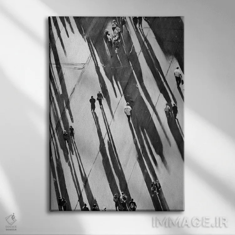 تابلو دکوراتیو سایه ها اثر یوهان زلنین - نمای روبهرو روی دیوار