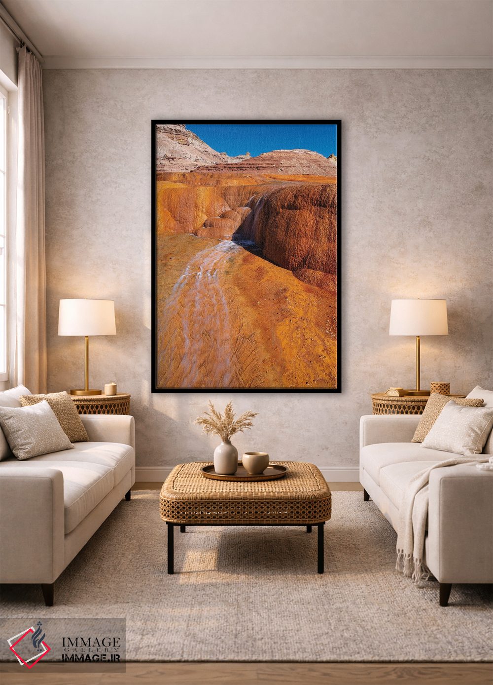 تابلو دکوراتیو Utah. Crystal Geyser, A Cold Water Geyser, Travertine Geol… اثر جودیت زیمرمن - D1B
