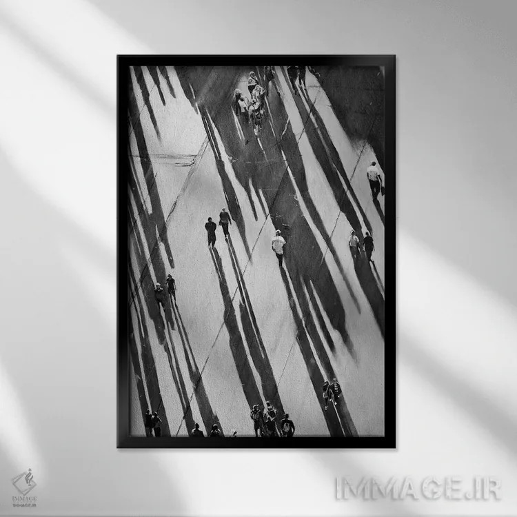 تابلو دکوراتیو سایه ها اثر یوهان زلنین - نمای قابدار مشکی