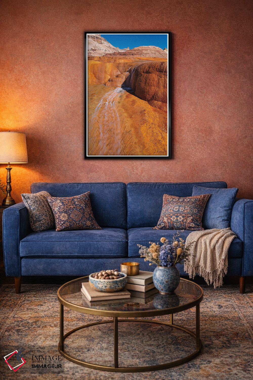 تابلو دکوراتیو Utah. Crystal Geyser, A Cold Water Geyser, Travertine Geol… اثر جودیت زیمرمن - D3B