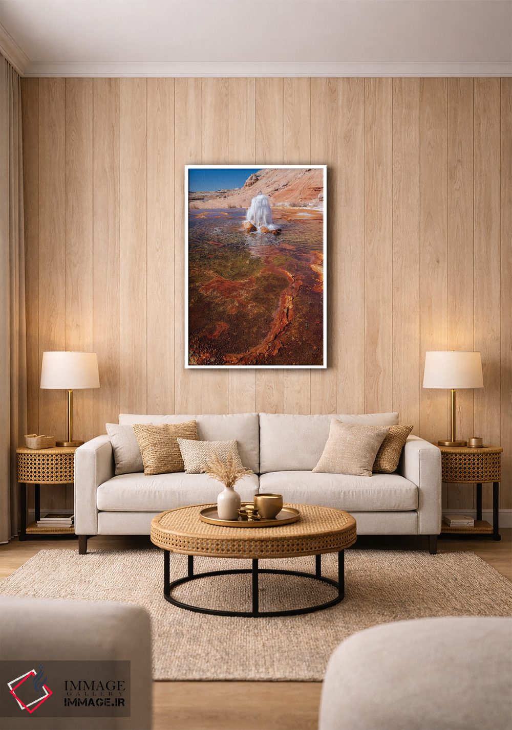 تابلو دکوراتیو Utah. Crystal Geyser, A Cold Water Geyser, Travertine Geol… اثر جودیت زیمرمن - D1W