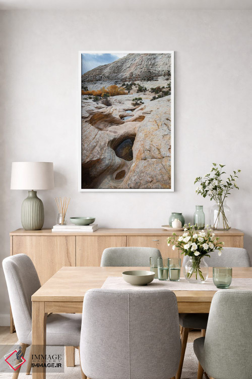 تابلو دکوراتیو Utah. Waterpockets and autumnal cottonwood trees, Grand St… اثر جودیت زیمرمن - D6W