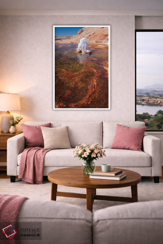 تابلو دکوراتیو Utah. Crystal Geyser, A Cold Water Geyser, Travertine Geol… اثر جودیت زیمرمن - D3W