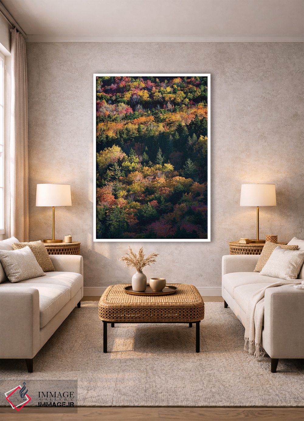 تابلو دکوراتیو Maine. Autumn foliage viewed from atop The Bubbles near Jo… اثر جودیت زیمرمن - D1W