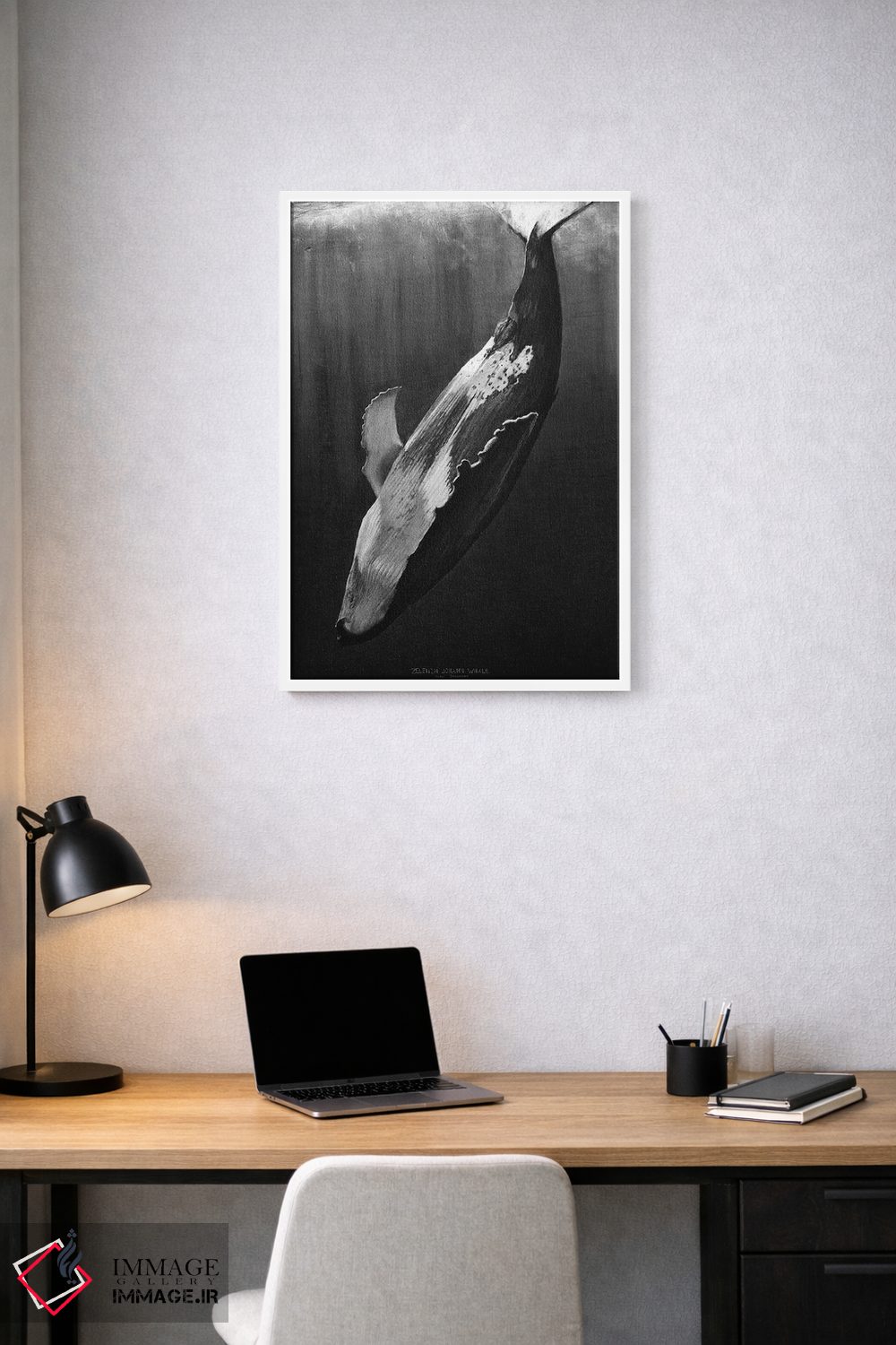 تابلو دکوراتیو نهنگ سیاه اثر یوهان زلنین - D1W