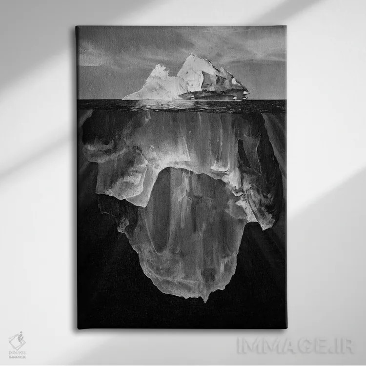 تابلو دکوراتیو کوه یخ اثر یوهان زلنین - نمای روبهرو روی دیوار