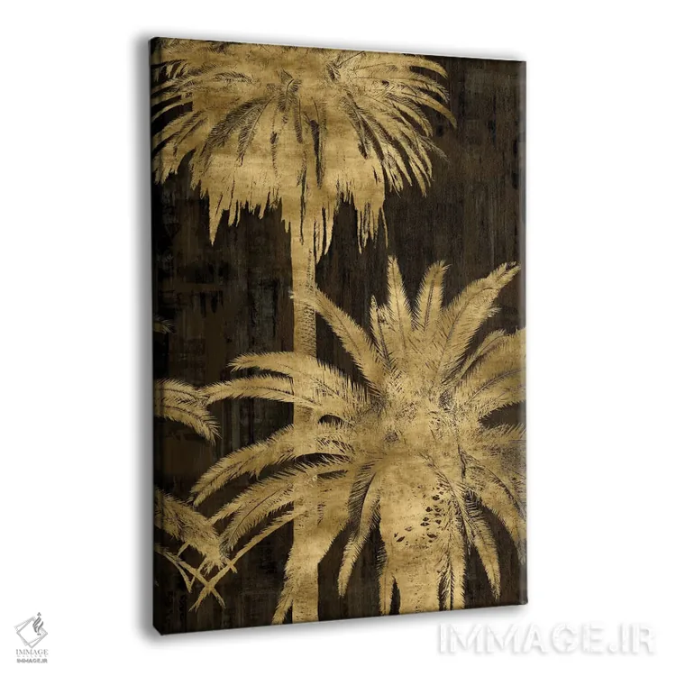 تابلو مدرنی نخل های طلایی II اثر کیت بنت - نمای پرسپکتیو محصول