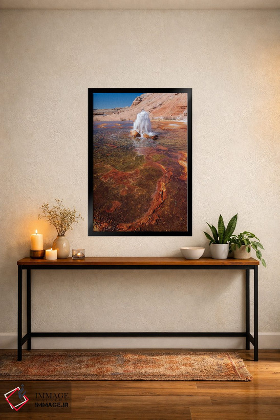 تابلو دکوراتیو Utah. Crystal Geyser, A Cold Water Geyser, Travertine Geol… اثر جودیت زیمرمن - D6B