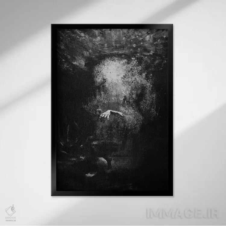 تابلو دکوراتیو پرش اثر یوهان زلنین - نمای قابدار مشکی